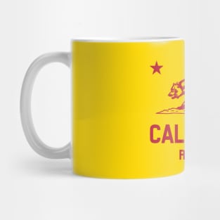 California Republic 'bear flag revolt' - red print Mug